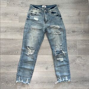 Distressed Blue Jeans for Women